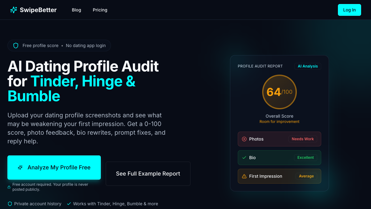SwipeBetter website screenshot